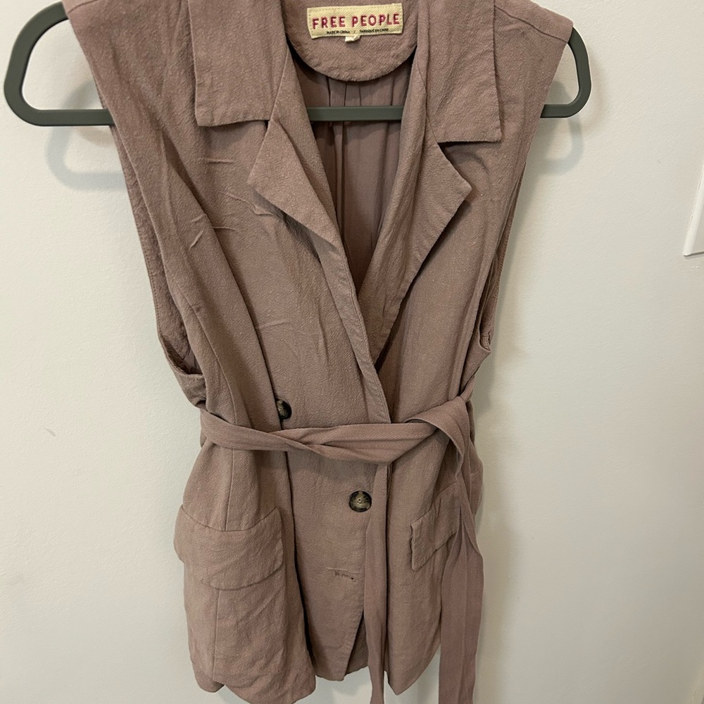 Free People Women's Mauve Sleeveless Vest